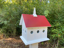 Load image into Gallery viewer, Chapel Birdhouse Handmade, Choose Roof Color, Bird House For The Outdoors, Pole Not Included
