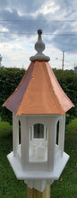 Load image into Gallery viewer, Bird Feeder Copper Roof Large Gazebo - Free Shipping - Handmade Vinyl PVC Weather Resistant
