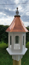 Load image into Gallery viewer, Bird Feeder Copper Roof Large Gazebo - Free Shipping - Handmade Vinyl PVC Weather Resistant
