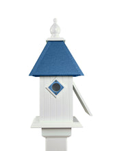 Load image into Gallery viewer, Cathedral Birdhouse Handmade Side Opening, Metal Predator Guards, Choose Roof Color, Bird House For The Outdoors, Pole Not Included
