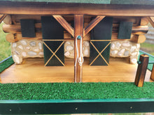 Load image into Gallery viewer, Western Bird Feeder Amish Handmade Large, Cedar Roof, Yellow Pine and White Stones
