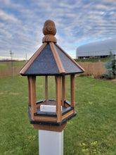 Load image into Gallery viewer, Poly Lumber Bird Feeder Amish Handmade Weather Resistant - Bird Lovers - Premium Feeding Tube -Post Mounted / Hanging Bird Feeders Outdoors
