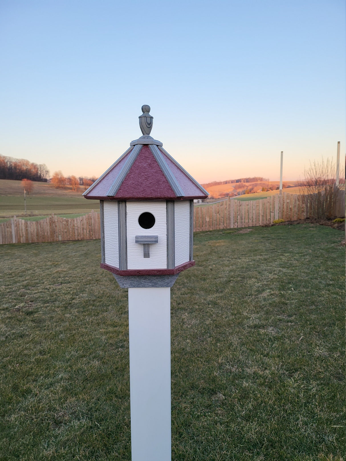 Bird House Poly Amish Made Gazebo Birdhouse 1 Nesting Compartment - Post Not Included