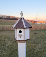 Country Bird House Amish Made, 1 Nesting Compartment Poly Birdhouse