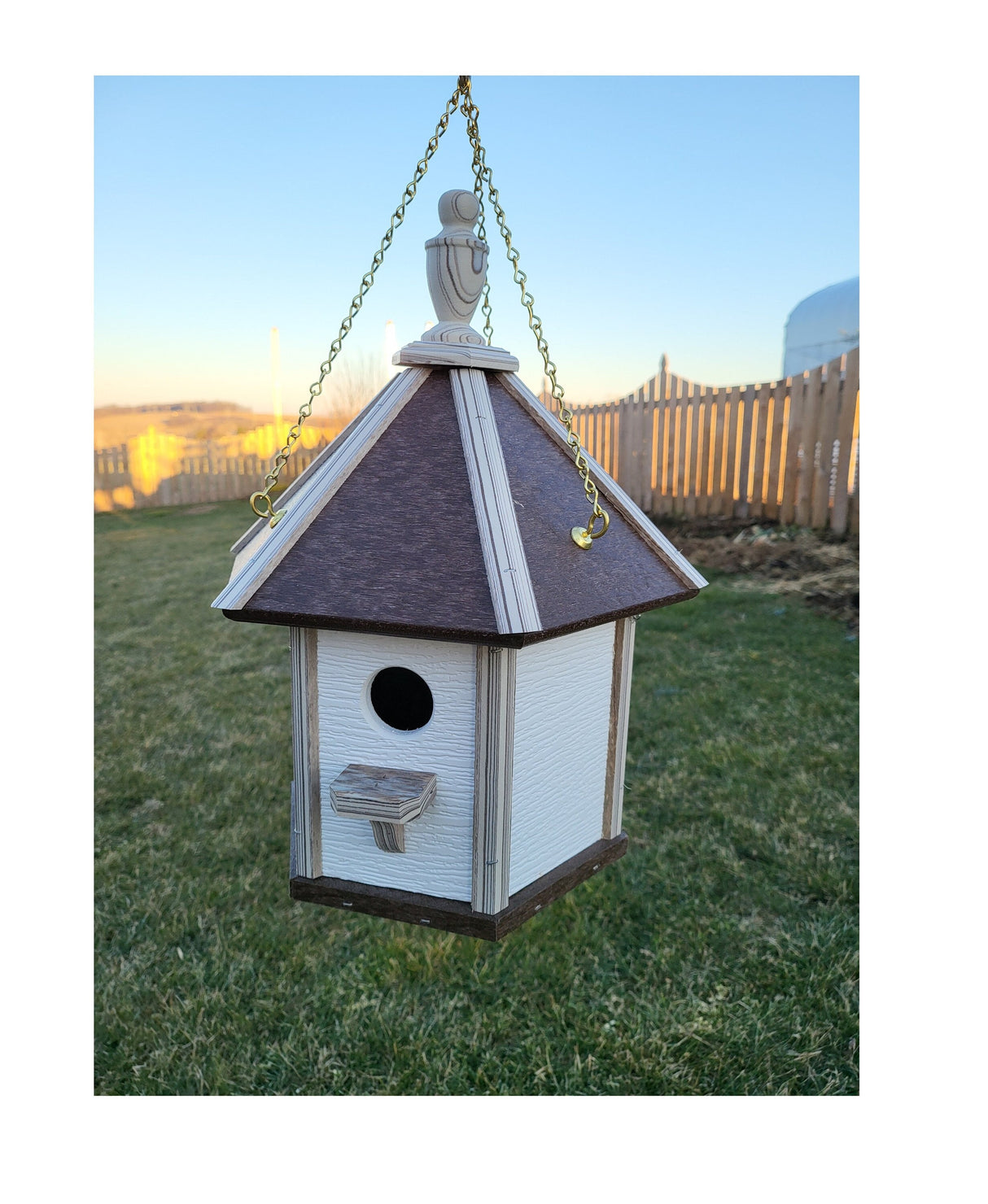 Hanging Bird House Amish Made Gazebo Style 1 Nesting Compartment Birdhouse