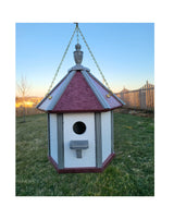 Hanging Bird House Amish Made Gazebo Style 1 Nesting Compartment Birdhouse