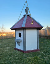 Bird House Hanging Amish Made Gazebo Style 1 Nesting Compartment Birdhouse