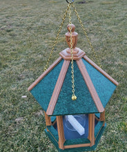 Load image into Gallery viewer, Hanging Bird Feeder Amish Made Poly Lumber Weather Resistant Premium Feeding Tube - Choose Hanging/Post Mounted Bird Feeders
