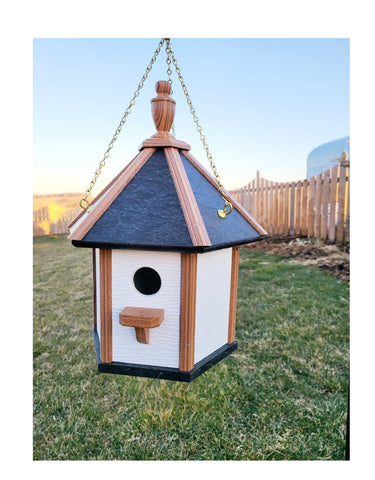 Hanging Bird House Amish Made Gazebo Style 1 Nesting Compartment Birdhouse