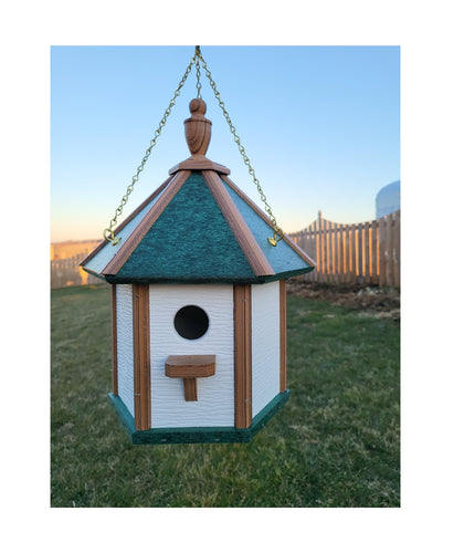 Gazebo Country Hanging Bird House Amish Handmade Style 1 Nesting Compartment