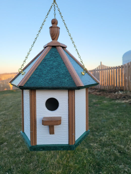 Gazebo Country Hanging Bird House Amish Handmade Style 1 Nesting Compartment