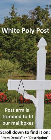 Beige Amish Mailbox - Handmade - Wooden - Barn Style - With a Tall Prominent Sturdy Flag - With Cedar Shake Shingles Roof