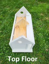 Purple Martin - White - Bird House - Amish Handmade Primitive Design- 6 Nesting Compartments - Birdhouse outdoor