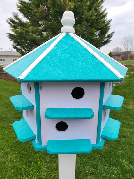 Birdhouse Purple Martin Amish Made 12 nesting Compartments Garden Décor Poly Purple Martin Bird House Outdoor