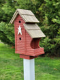 Bird House and Feeder Combo Amish Handmade Wooden