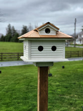 Load image into Gallery viewer, Martin Bird House Amish Handmade - Cedar Roof, Copper Trim, With 5 Nesting Compartments - Birdhouse Outdoor
