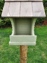 Bird House and Feeder Combo Amish Handmade Wooden