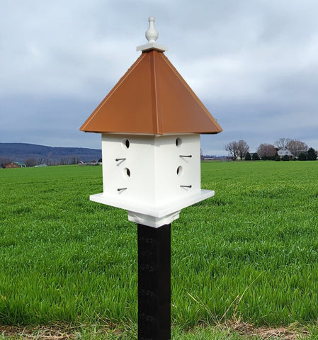 Bird House Farmhouse Design With 8 Nesting Compartments Handmade Wooden