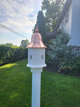 Load image into Gallery viewer, Copper Roof Poly Birdhouse Amish Handmade 4 Nesting Compartments
