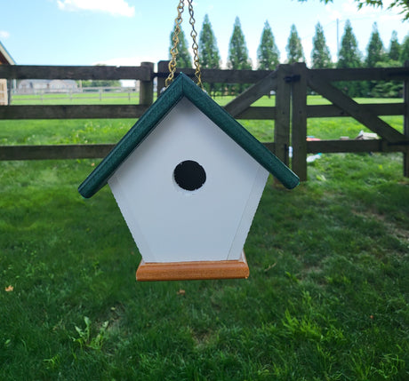 Wren Birdhouse Chickadee bird House Amish Handmade Hanging Bird House Poly Lumber Weather Resistant