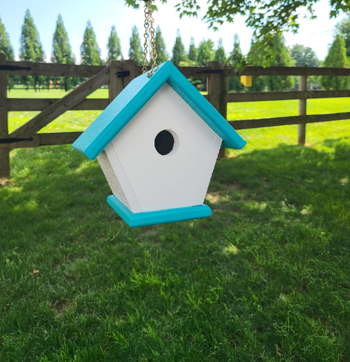 Wren Birdhouse Chickadee bird House Amish Handmade Hanging Bird House Poly Lumber Weather Resistant