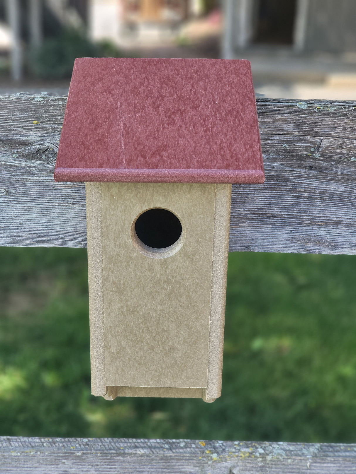 Bluebird Birdhouse Amish Handmade Bird House Clay or Cedar Poly Lumber Weather Resistant