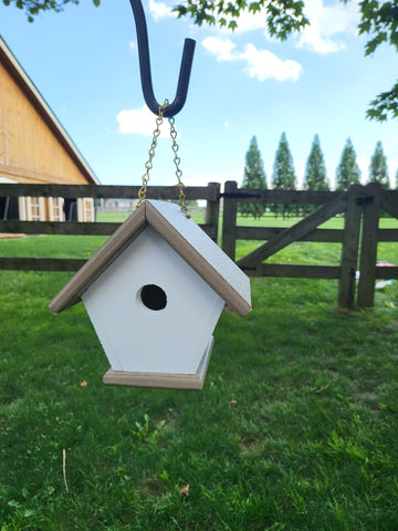 Wren Birdhouse Chickadee bird House Amish Handmade Hanging Bird House Poly Lumber Weather Resistant