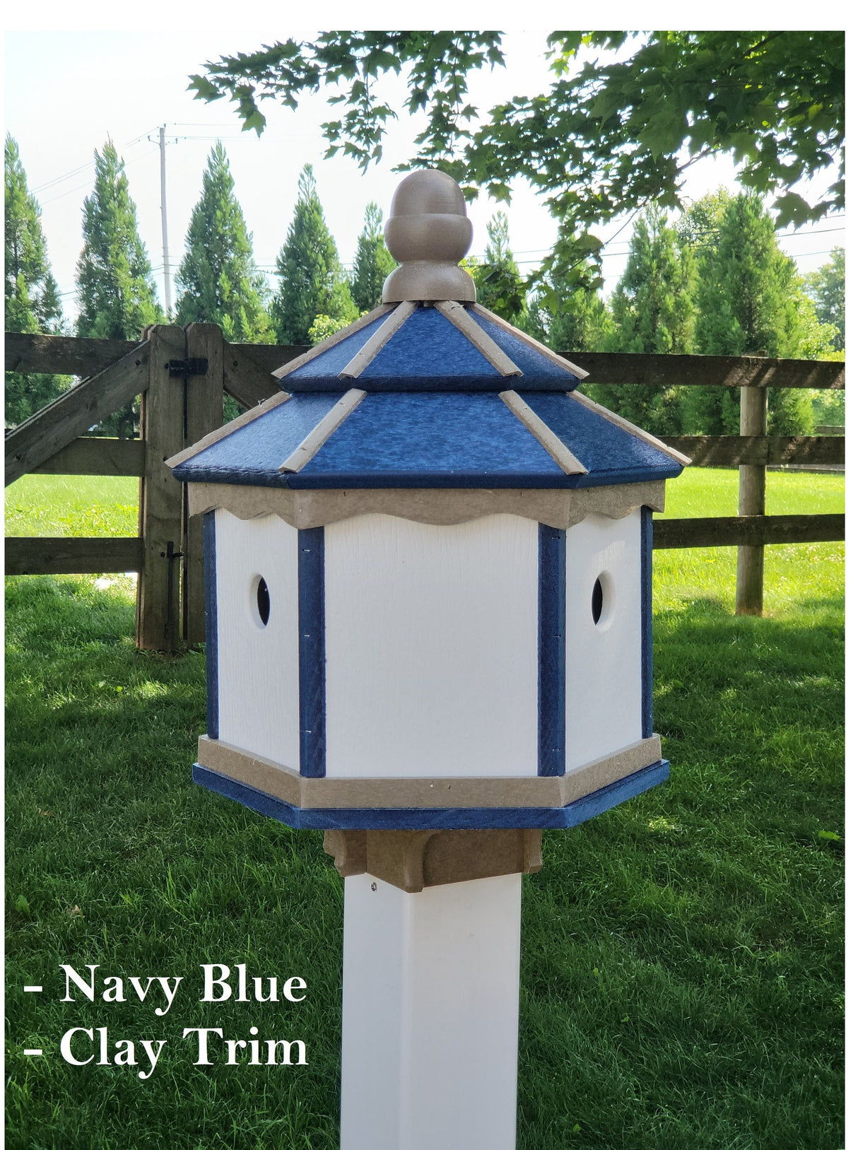 Gazebo Birdhouse Amish Made Poly With 3 Nesting Compartments