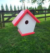 Wren Birdhouse Chickadee bird House Amish Handmade Hanging Bird House Poly Lumber Weather Resistant