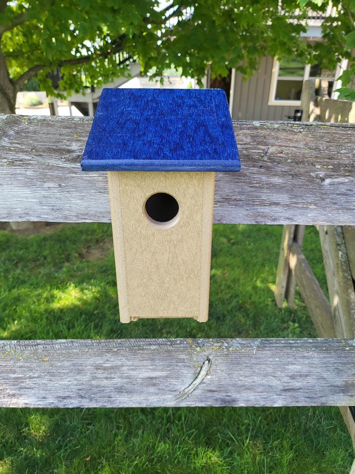 Bluebird Birdhouse Amish Handmade Bird House Clay or Cedar Poly Lumber Weather Resistant