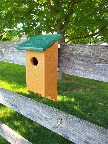 Bluebird Birdhouse Amish Handmade Bird House Clay or Cedar Poly Lumber Weather Resistant