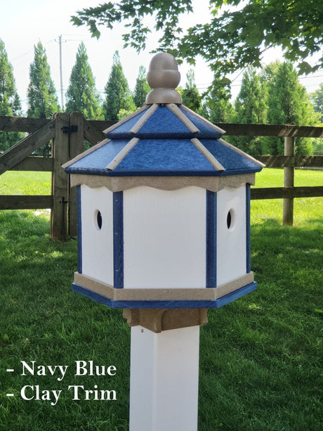 Birdhouse Poly Amish Handmade 3 Nesting Compartments Weather Resistant Birdhouse Outdoor