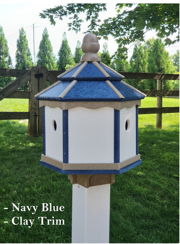 Birdhouse Poly Amish Handmade 3 Nesting Compartments Weather Resistant Birdhouse Outdoor