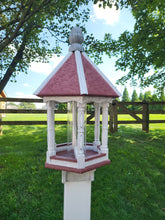 Load image into Gallery viewer, Amish Bird Feeder Handmade With a Rustic Designed Trim, Poly Lumber With Premium Feeding Tube - Easy Mounting - Bird Feeders For Outdoors
