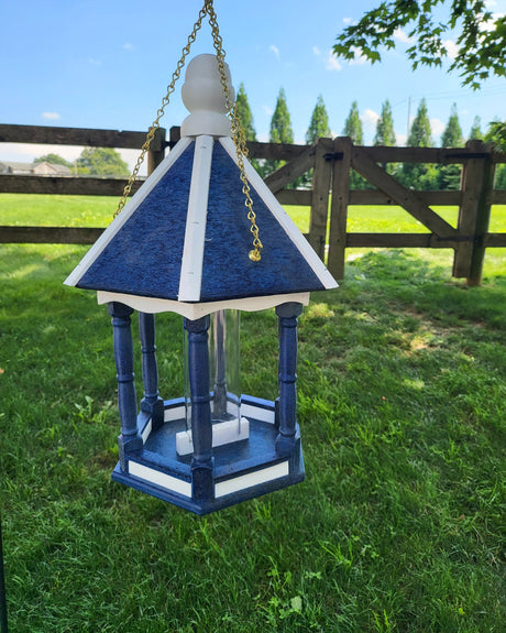 Hanging Poly Gazebo Bird Feeder Multi Colors 6 Sided Amish Handmade, Made in USA