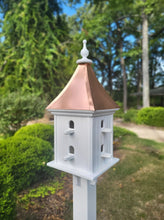 Load image into Gallery viewer, Birdhouse Copper Roof Handmade Large With 8 Nesting Compartments Weather Resistant Birdhouses
