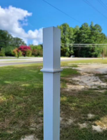 Decorative Post For Birdhouse or Bird Feeder, White Post, Mount Bird houses and Feeders With Ease