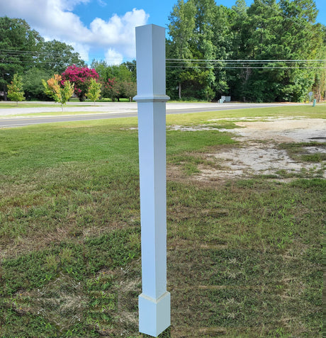 Decorative Post For Birdhouse or Bird Feeder, White Post, Mount Bird houses and Feeders With Ease