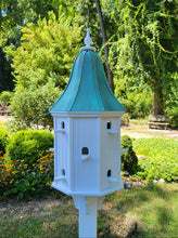 Load image into Gallery viewer, Bird House Patina Copper Roof Handmade, X-Large 12 Nesting Compartments
