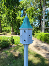 Load image into Gallery viewer, Bird House Patina Copper Roof Handmade, X-Large 12 Nesting Compartments
