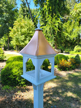 Load image into Gallery viewer, Bird Feeder X-Large With Copper Roof, Square Design, Premium Feeding Tube
