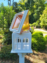 Load image into Gallery viewer, X-Large Bird Feeder With Patina Copper Roof, Double Window Design, Premium Feeding Tube
