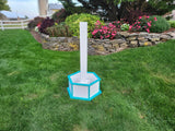 Planter Kit For Bird Feeder and Birdhouse - White - Set of Planter & Post - Choose Planter Colors to Match Your House/Feeder