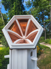 Load image into Gallery viewer, Copper Roof Birdhouse Handmade, 6 Sided, Large With 3 Nesting Compartments, Weather Resistant Birdhouses
