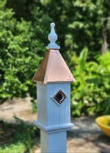 Load image into Gallery viewer, Bluebird Birdhouse Copper Top Handmade Vinyl With 1 Nesting Compartment, Metal Predator Guards, Weather Resistant, Birdhouse Outdoor
