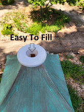 Load image into Gallery viewer, Patina Copper Bird Feeder, Large Capacity Feed Tray, Square Design
