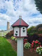 Load image into Gallery viewer, Holiday Colorful 6 Nesting Compartments Birdhouse, Amish Made, Weather Resistant Birdhouse Outdoor
