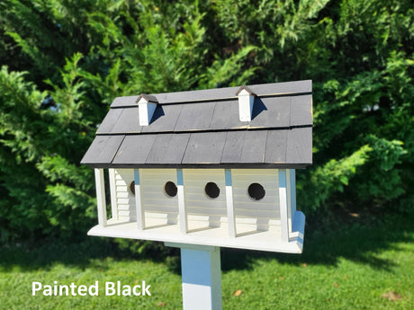 Purple Martin - White - Bird House - Amish Handmade Primitive Design- 6 Nesting Compartments - Birdhouse outdoor