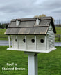 Purple Martin - White - Bird House - Amish Handmade Primitive Design- 6 Nesting Compartments - Birdhouse outdoor