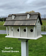 Load image into Gallery viewer, Purple Martin - White - Bird House - Amish Handmade Primitive Design- 6 Nesting Compartments - Birdhouse outdoor
